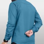 Mens Regular Fit Solid Soft Touch Cotton Casual Shirt with Pocket Design with Spread Collar & Full Sleeves colour -blue