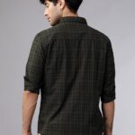 Mens Slim Fit Shirt for Men Checks Shirt Long Sleeves Spread Collar Casual Shirts Men Shirts Shirts for Men
