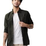 Mens Slim Fit Shirt for Men Checks Shirt Long Sleeves Spread Collar Casual Shirts Men Shirts Shirts for Men