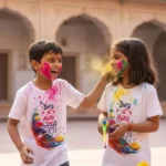 Unisex Dryfit Bura na Mano Print Holi T-Shirt for Men Women Couple Kids Adult Boy Girl Family.